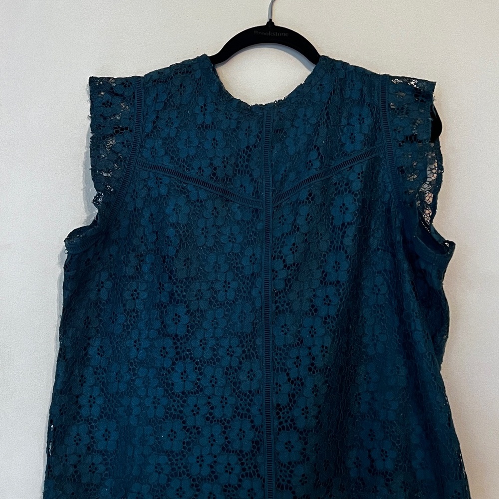 Green Floral Lace Blouse